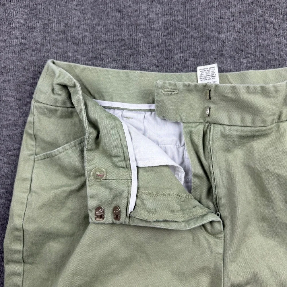 Laura‎ Scott Women's Olive Green Bermuda Shorts Cotton Stretch Size 16 Khaki